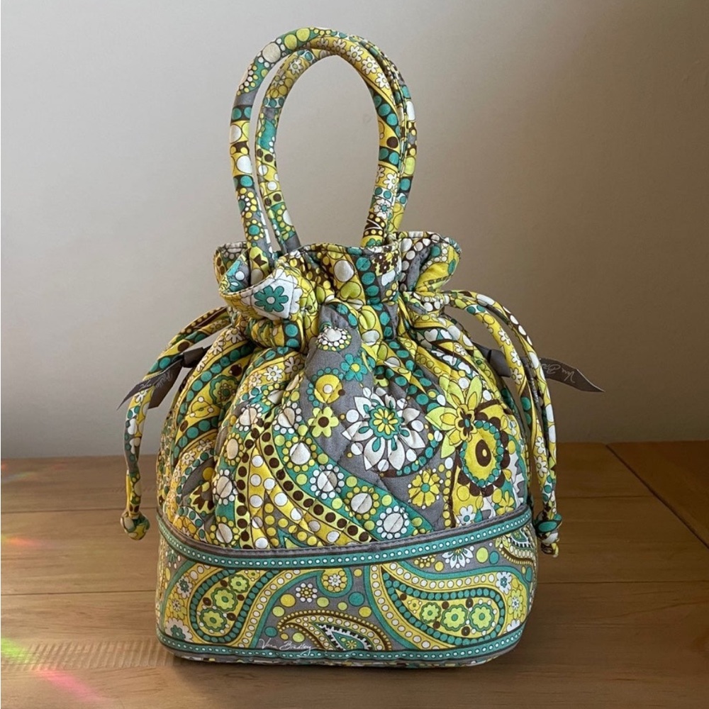 Vera Bradley Floral Drawstring Bucket Bag